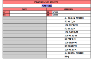 Championnats Master soirée Open